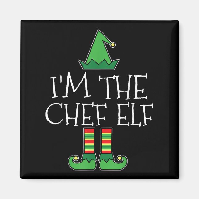 Ich bin der Koch Elf Matching Family Group Weihnac Magnet (Vorne)