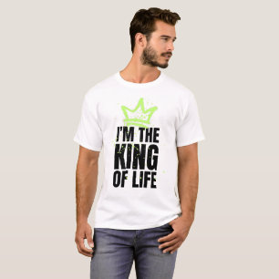 Ich bin der König des Lebens Neon Graffiti Crown T-Shirt