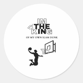 Ich bin der König meines eigenen Slam Dunk Runder Aufkleber