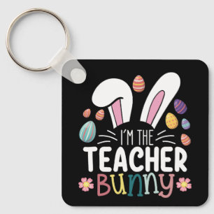 Ich bin der Lehrer Bunny Ostern Matching Schlüsselanhänger