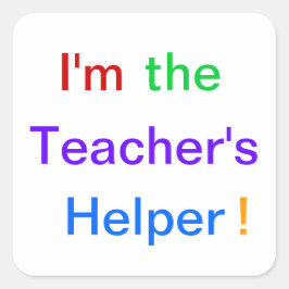 "Ich bin der Lehrer-Helfer!" Aufkleber