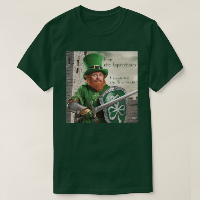 Ich bin der Leprechaun, Verteidiger der Kleeblätte T-Shirt (Design vorne)