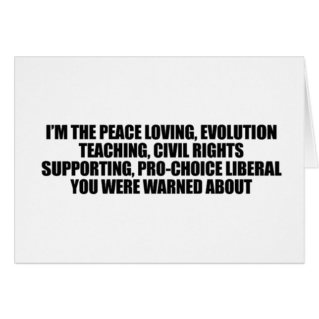 Ich bin der Liberale, den Sie ungefähr gewarnt (Vorderseite (Horizontal))