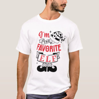 Ich bin der Lieblingself in Red & Black Design T-Shirt