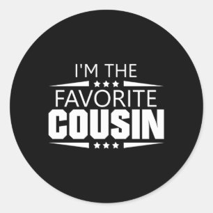Ich bin der liebste Cousin Runder Aufkleber