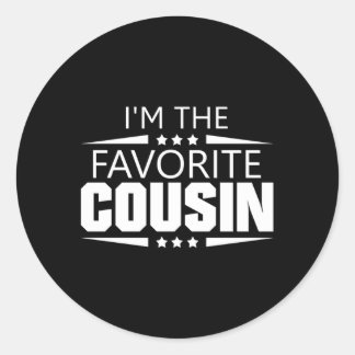 Ich bin der liebste Cousin Runder Aufkleber