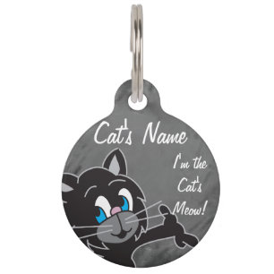 Ich bin der Meow Pet Tag der Katze! Tiermarke