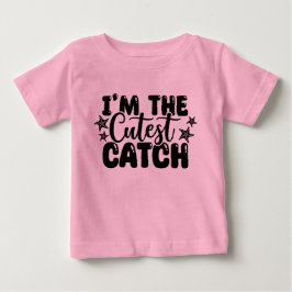 Ich bin der Niedlichste Catch Pink Baby T - Shirt