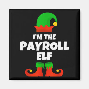 Ich bin der Payroll-Elf Familie-Pyjama-Weihnachten Magnet
