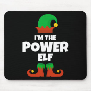 Ich bin der Power Elf Familie Pajama Weihnachtslus Mousepad