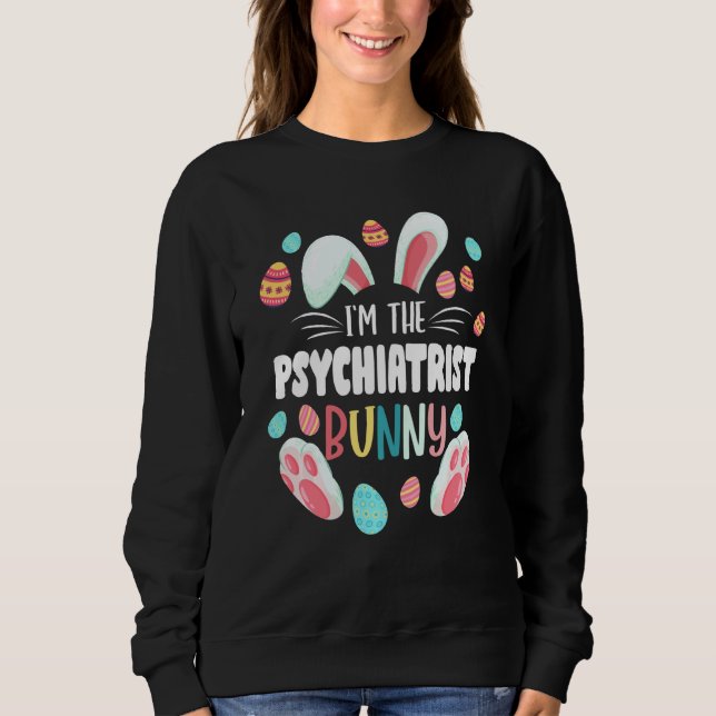 Ich bin der Psychiater Bunny Matching Family Oster Sweatshirt (Vorderseite)