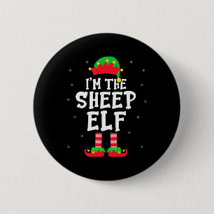 Ich bin der Schafelf Xmas Elf Schafe Bauer Matchin Button