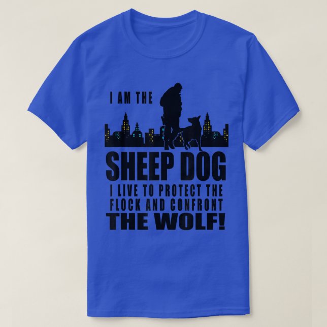 Ich bin der Schafhund, den ich lebe, um die Uhr zu T-Shirt (Design vorne)