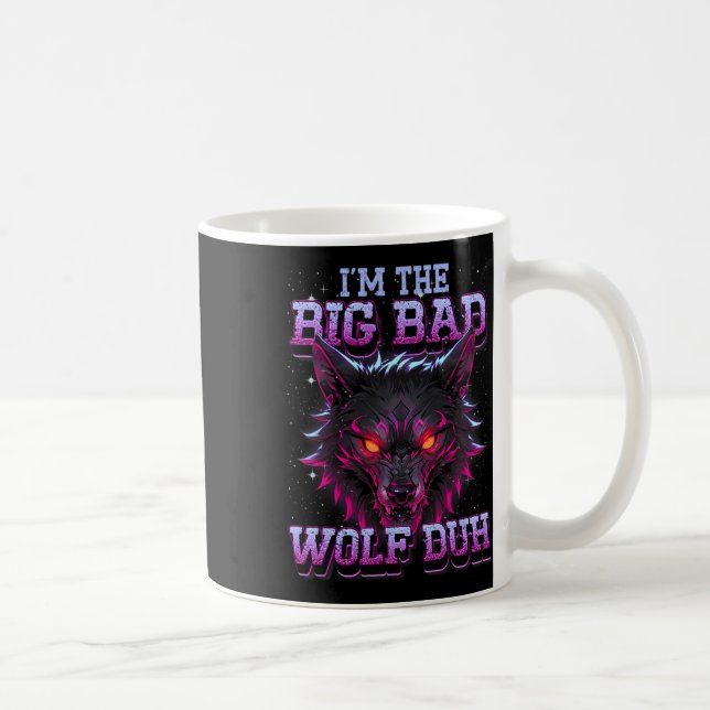 Ich bin der schlechte Wolf Funny letzte Minute Hal Kaffeetasse (Rechts)