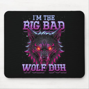 Ich bin der schlechte Wolf Funny letzte Minute Hal Mousepad
