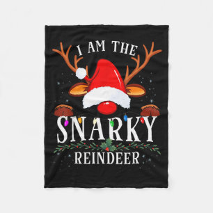 Ich bin der schnippische Rentiere Weihnachtsfamili Fleecedecke