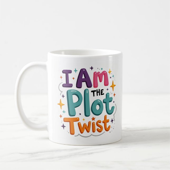 Ich bin der Schreiber der Plot-Twist-Kaffeetasse Kaffeetasse (Links)
