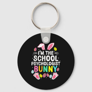 Ich bin der Schulpsychologe Hase Frohe Ostern Schlüsselanhänger