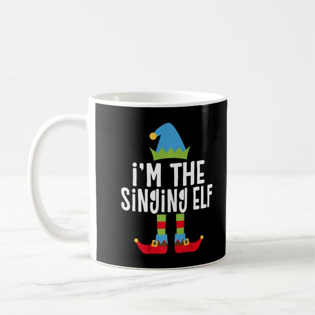 Ich bin der singende Elf-T - Shirt, der Weihnachts Kaffeetasse (Links)
