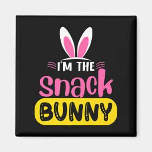 Ich bin der Snack-Hase Hasenohren Ei Lustiges Oste Magnet