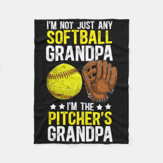 Ich bin der Softll-Pitcher-Opa eines Softll-Pitche Fleecedecke