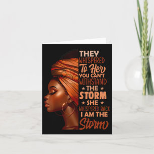 Ich bin der Storm Black Women Black History Monat  Karte