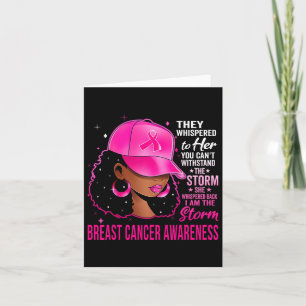 Ich bin der Storm Black Women Breast Cancer Surviv Karte