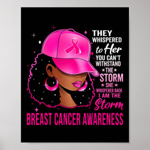 Ich bin der Storm Black Women Breast Cancer Surviv Poster