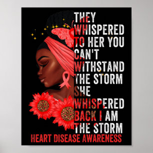 Ich bin der Storm Black Women Herzkrankheit Surviv Poster