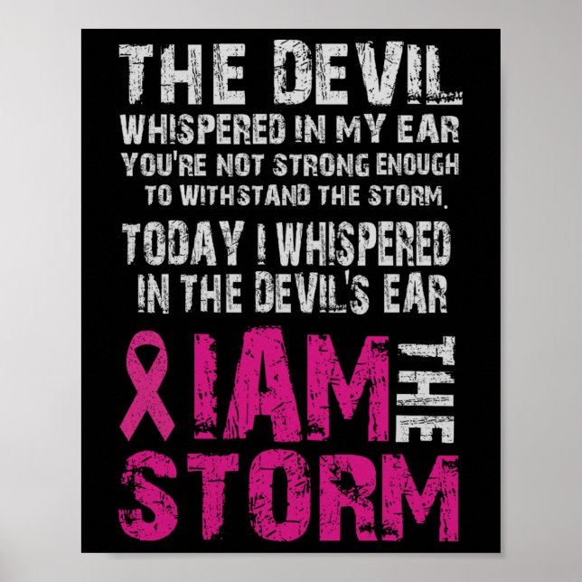 Ich bin der Storm Breast Cancer Awareness Comfort Poster (Vorne)