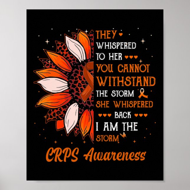 Ich bin der Storm Crps Awareness Month Warrior Ora Poster (Vorne)