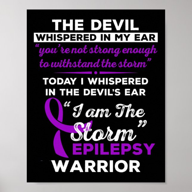 Ich bin der Storm Epilepsy-Krieger Poster (Vorne)