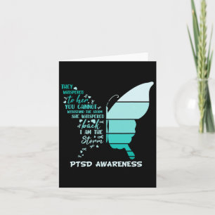 Ich bin der Storm Ptsd Stress Awareness Ribbon But Karte