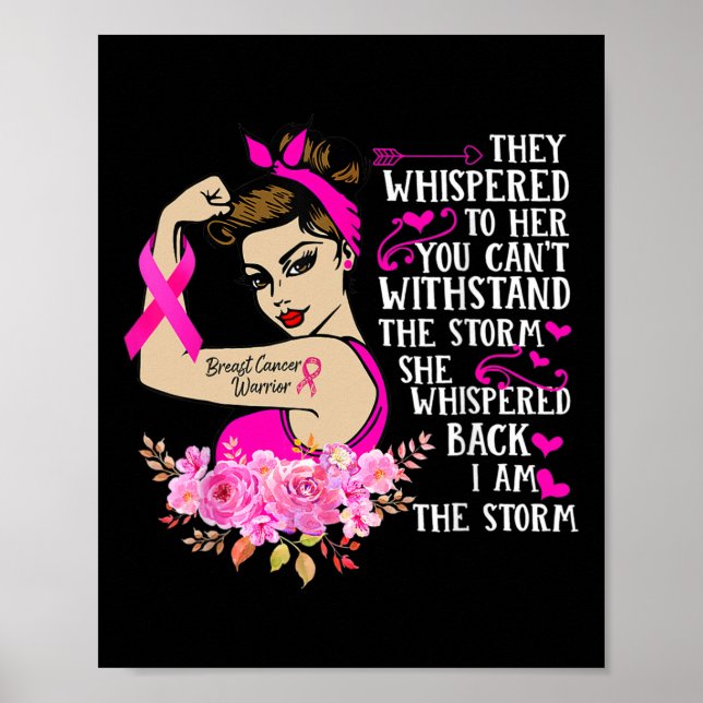 Ich bin der Storm starke Frauen, die den Brustkreb Poster (Vorne)