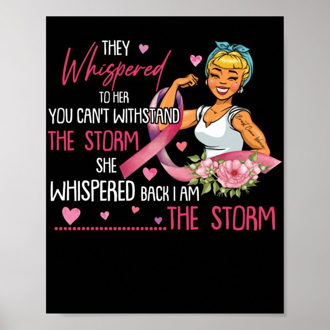 Ich bin der Storm-starke Frauen, die den Brustkreb Poster (Vorne)