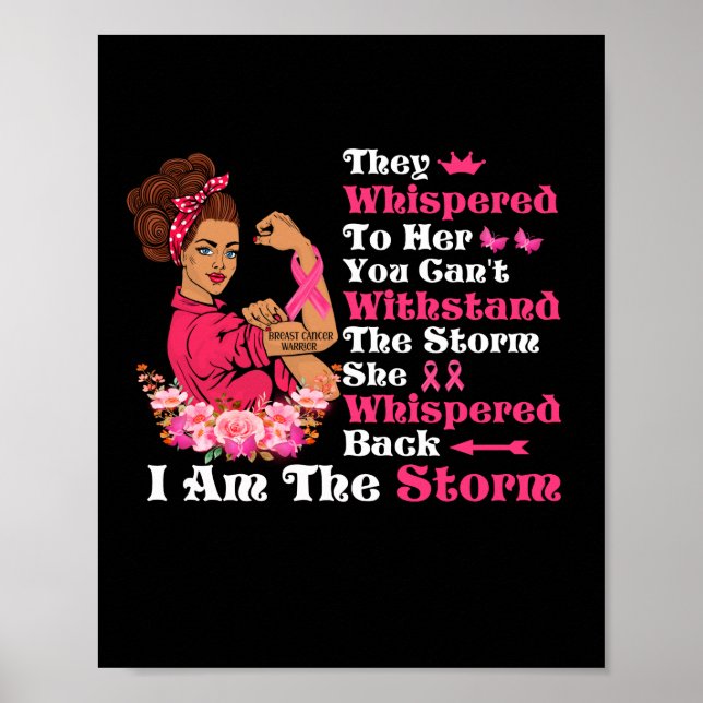 Ich bin der Storm-starke Frauen, die den Brustkreb Poster (Vorne)