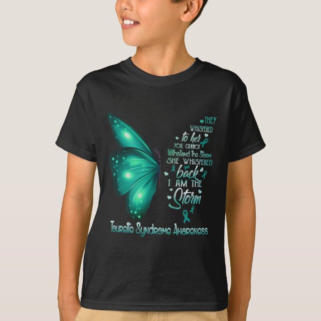 Ich bin der Storm Tourette-Syndrom-Bewusstseinsbut T-Shirt (Vorderseite)