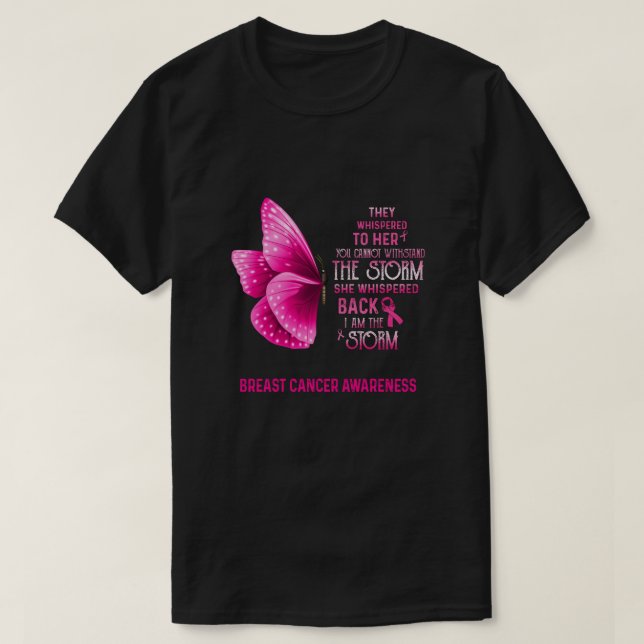 Ich bin der Stormbrustkrebs-Butterfly T-Shirt (Design vorne)