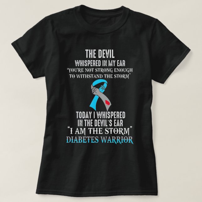 Ich bin der Stormdiabetes-Sensibilisierungsdienst T-Shirt (Design vorne)