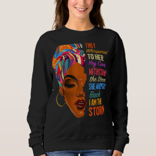 Ich bin der Sturm - Afrikanisch-Amerikanische Mela Sweatshirt