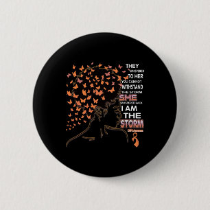 Ich bin der Sturm Black Woman CRPS Bewusstsein Button
