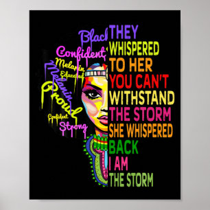 ich bin der Sturm Frauen Juneteenth schwarze Gesch Poster