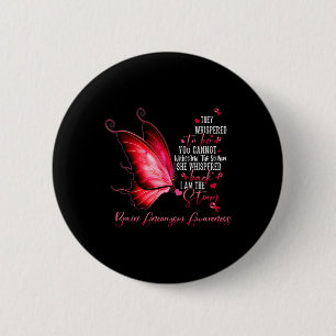Ich bin der Sturm Gehirnaneurysm-Awareness Butterf Button