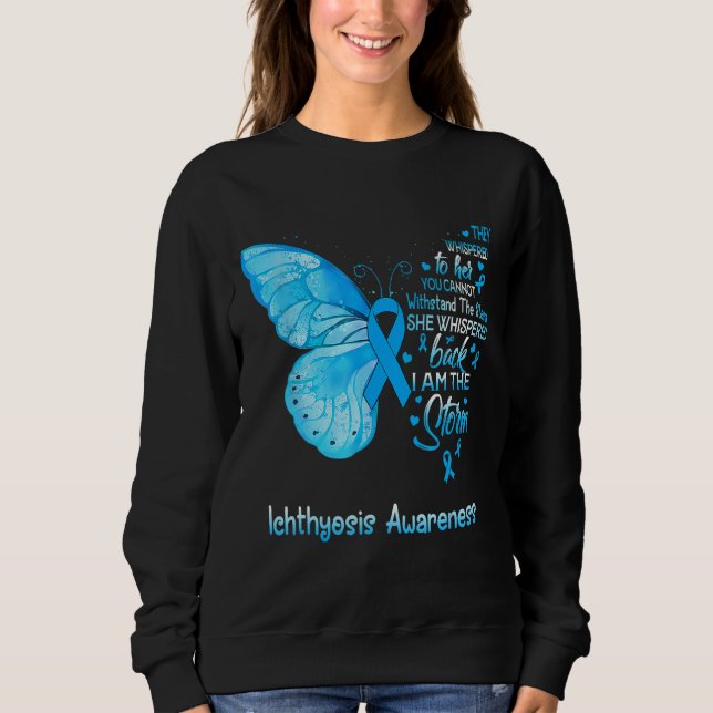 Ich bin der Sturm-Ichthyosis-Butterfly Sweatshirt (Vorderseite)