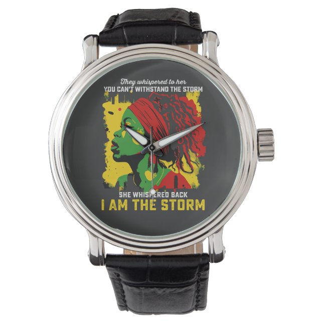 Ich bin der Sturm Jungsteinzeit sie flüstern zu ih Armbanduhr (Vorderseite)