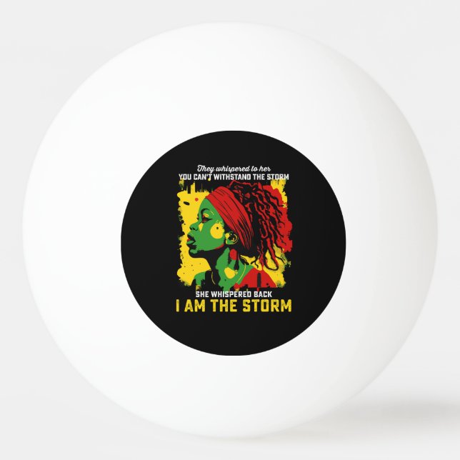 Ich bin der Sturm Jungsteinzeit sie flüstern zu ih Tischtennisball (Vorderseite)