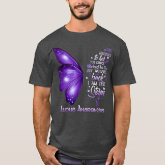 Ich bin der Sturm Lupus Awareness Butterfly T-Shirt