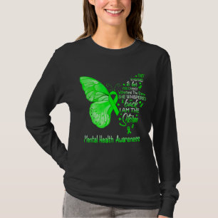 Ich bin der Sturm Mental Health Awareness Butterfl T-Shirt