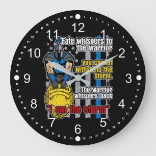 Ich bin der Sturm-Polizei-Krieger Große Wanduhr
