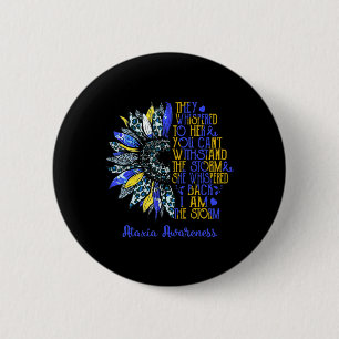 Ich bin der Sturm Sonnenblumen Leopard Ataxia Krie Button